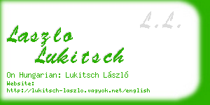 laszlo lukitsch business card